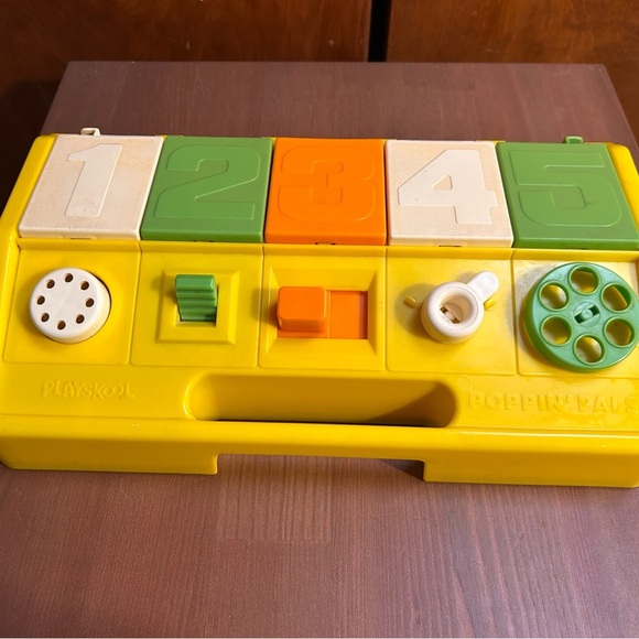 Vintage 1985 Playskool Sesame Street Poppin' Pals Pop Up Toy Baby Learning Works - Picture 2 of 4